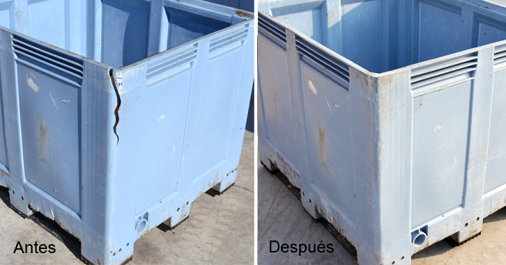 Reparación de contenedores de plástico en Paletsmultipal SL